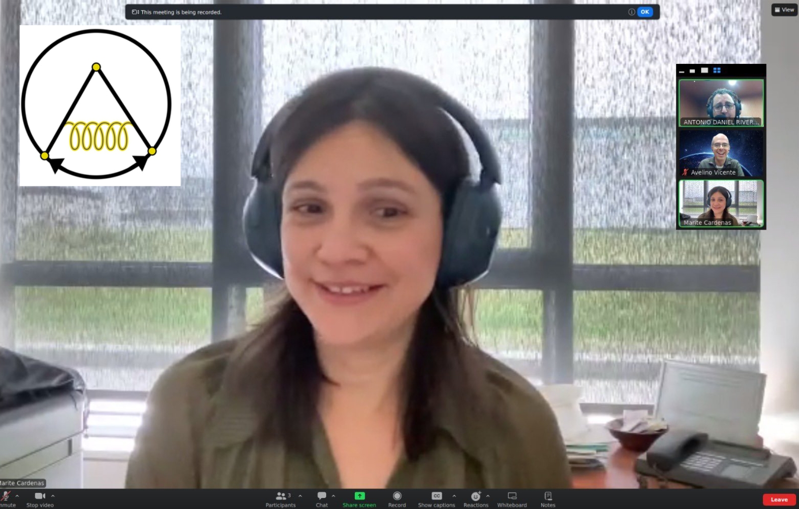 Marité Cárdenas talks about the Physics of Colloids on the podcast "Oscilador Armónico"