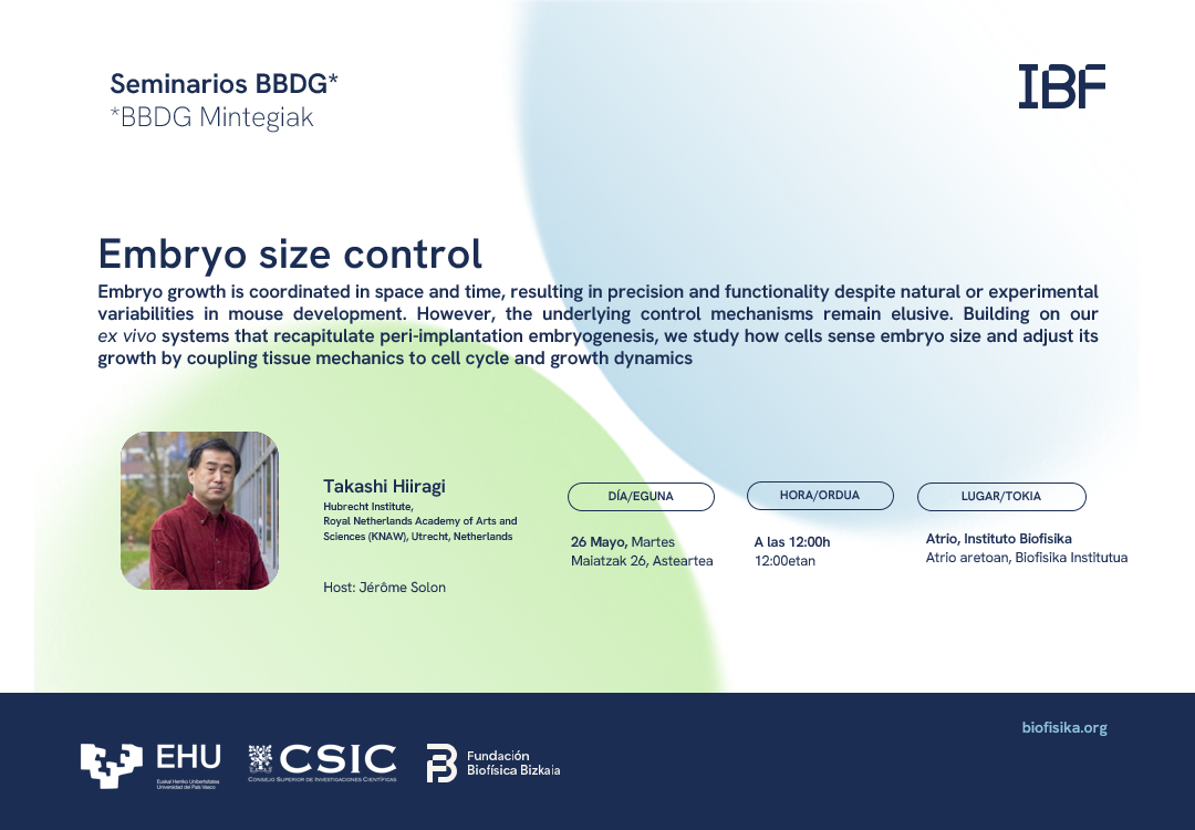 BBDG Seminar: "Embryo size control"