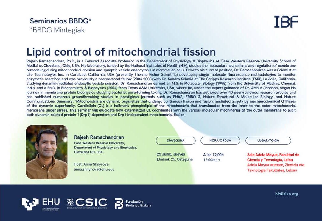 BBDG Seminar: "Lipid control of mitochondrial fission"