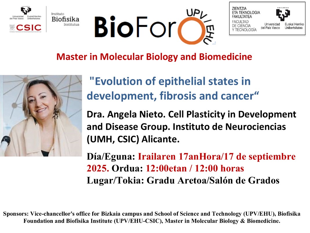 BioForo Seminar: "Evolution of epithelial states in development, fibrosis and cancer"