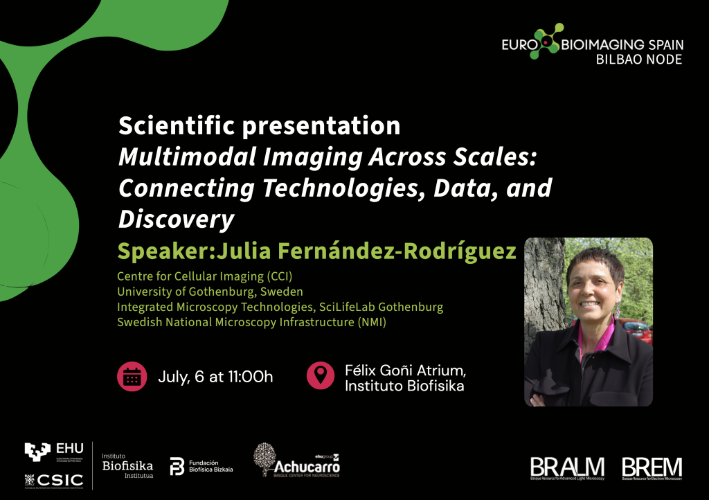 EJEMPLO – Next EuroBioImaging Bilbao Node Seminars: July 6, 2026, 11:00h & 12.15h – Julia Fernández-Rodríguez
