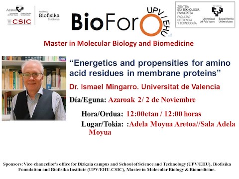 BioForo seminars: Wed 2, Thu 3 & Fri 4 NOV 2022 2 BioForo Nov 2