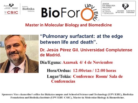BioForo seminars: Wed 2, Thu 3 & Fri 4 NOV 2022 4 BioForo Nov 4